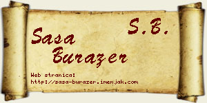 Saša Burazer vizit kartica